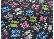 RST 45cm Jersey Totenköpfe bunt - punk